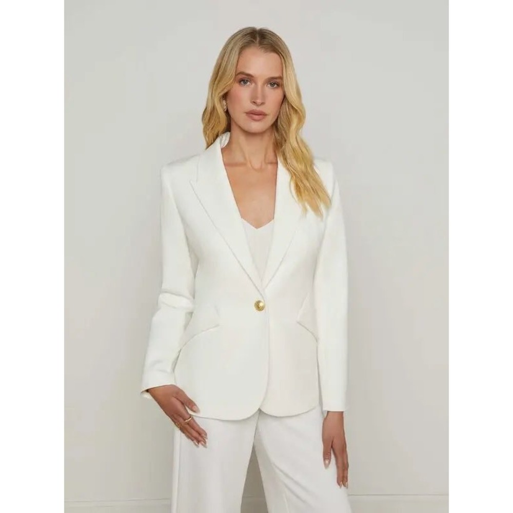 NWT L'Agence Chamberlain Blazer in White Size 8